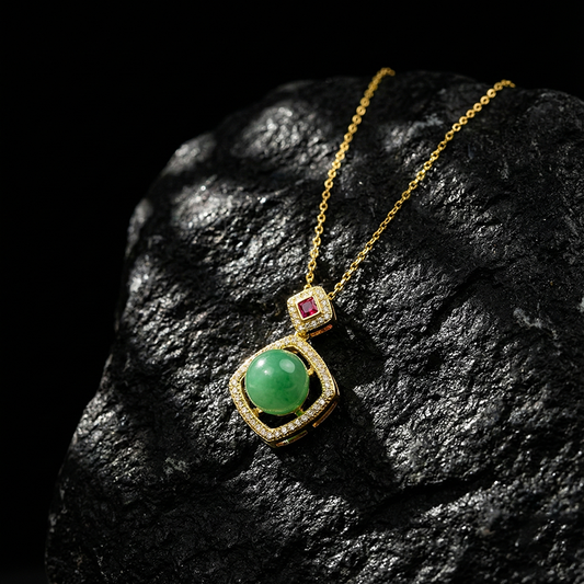 【萃·原野星芒】翠珠金晖挂坠