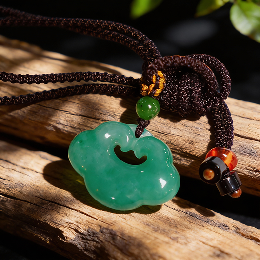 【萃·归真原点】简意翠心挂坠