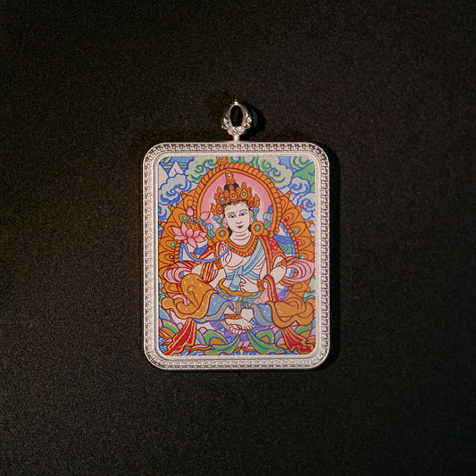 མཐུ་ཆེན་ཐོབ་པ། སྒྲོལ་ལྗང་། • 大势至菩萨 & 绿度母 • Mahasthamaprapta & Green Tara (Double-sided)