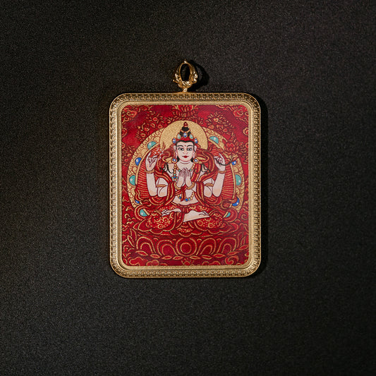 སྤྱན་རས་གཟིགས། ཕྱག་ན་རྡོ་རྗེ། • 四臂观音 & 金刚手坛城 • Avalokiteshvara & Vajrapani Mandala (Double-sided)