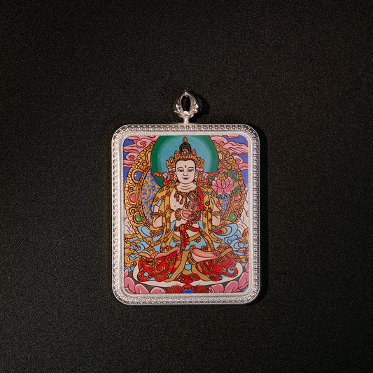 སྒྲོལ་ལྗང་། མཐུ་ཆེན་ཐོབ་པ། • 绿度母 & 大势至菩萨 • Green Tara & Mahasthamaprapta (Double-sided)