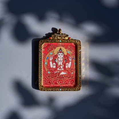 སྒྲོལ་ལྗང་། སྤྱན་རས་གཟིགས། • 绿度母 & 四臂观音 • Green Tara & Avalokiteshvara