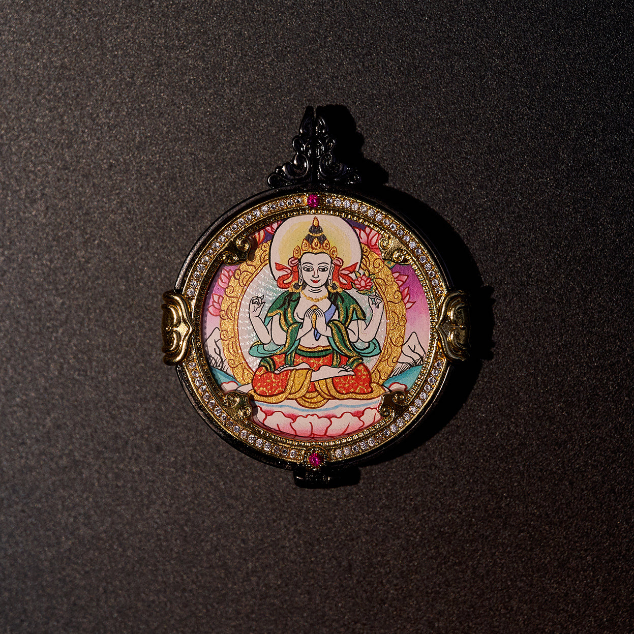 Four-Armed Avalokiteshvara & Yellow Dzambhala | Perfect Compassion & Abundant Wealth