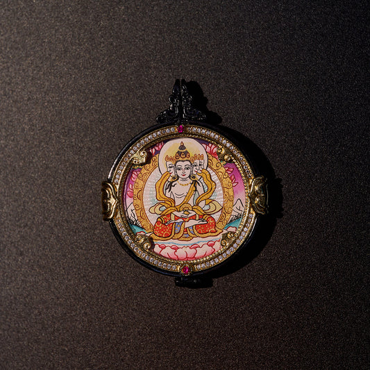 Vairocana & Yellow Dzambhala | Dharmadhatu-nature & Fulfillment of Wealth