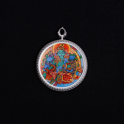Manjushri Bodhisattva + Green Tara · Wisdom and Wish-Fulfilling Energy Field