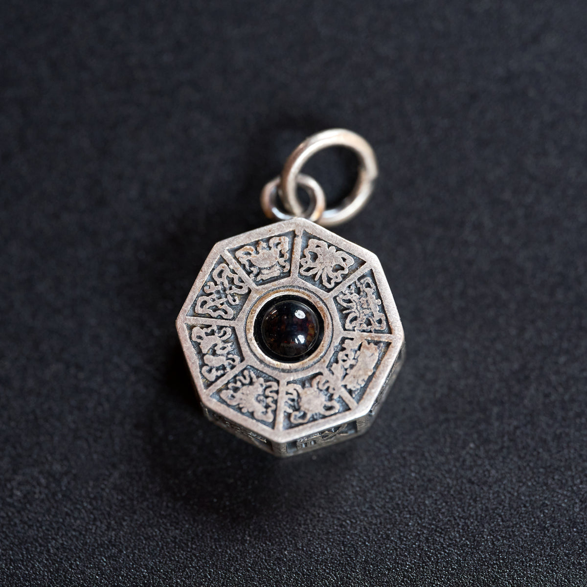Tibetan silver Bagua pendant