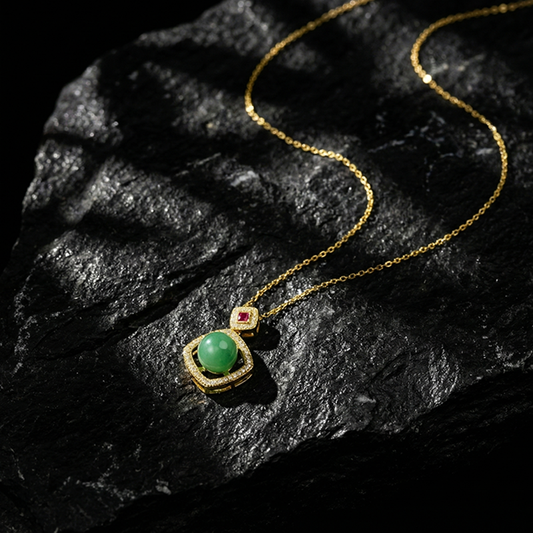 【萃·原野星芒】翠珠金晖挂坠