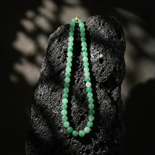 【Emerald - Endless Life】Emerald Shadow Round Bead Pendant