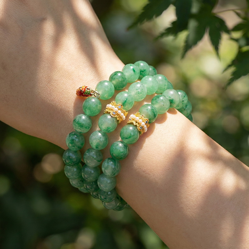 【Emerald Shadows of the Heart】Versatile Floral Bracelet