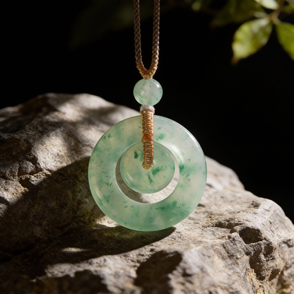 【Emerald Screen Reflecting the Scenery】Ice-Floating Peace Pendant